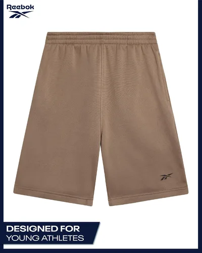 Vista 4 de Reebok Pantalones cortos deportivos para niños, paquete de 2 unidades de pantalones cortos de rizo francés de rendimiento activo para baloncesto