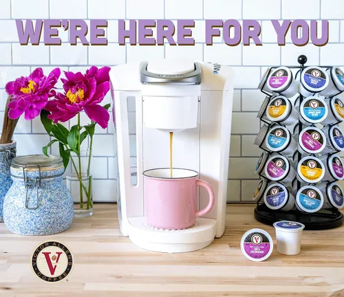 Vista 5 de Donut Shop - Paquete de variedad de cartuchos individuales para café Victor Allen's Coffee: Morning Blend, 100 % Colombiano y French Roast