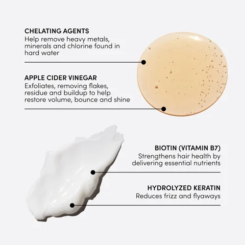 Vista 3 de OUAI Champú Detox y Acondicionador para Cabello Fino Bundle - Champú Clarificante para Acumulación, Suciedad, Aceite, Producto y Agua Dura