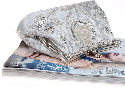 Vista 4 de Belsen Mujer clásico con abalorio Lentejuelas Noche Bolsos