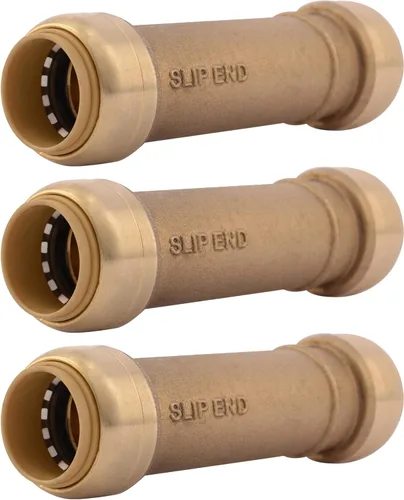 Vista 9 de SharkBite Acoplamiento deslizante de 1/2 pulgada, Empuje para conectar accesorios de plomería de latón, Tubo PEX, cobre, CPVC, PE-RT, HDPE, U3008LFA