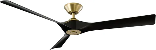 Vista 14 de Torque Smart - Ventilador de techo de 3 aspas para interiores y exteriores, 58 pulgadas, níquel cepillado/ébano con control remoto, funciona