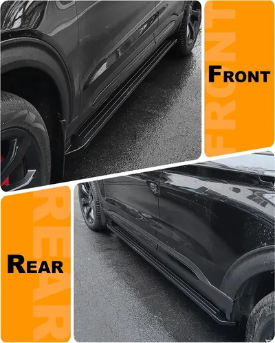 Vista 5 de Estribos aptos para Ford Explorer Base ST XLT Limited Platinum ST-Line Timberline 2020-2026 con aletas de barro