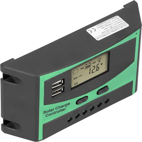 Vista 5 de Controlador de carga solar de 30 amperios, controladores de carga para paneles solares, descarga fotovoltaica, regulador de control PWM