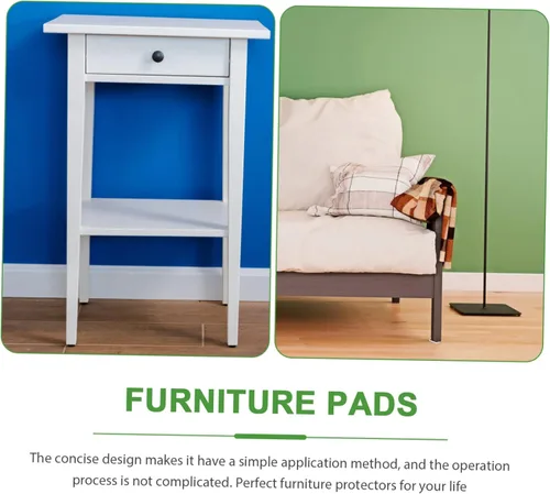 Vista 2 de OSALADI 20 piezas autoadhesivas deslizantes para muebles, resistentes a los arañazos, tapas de patas de mesa para sillas y protectores de suelo que