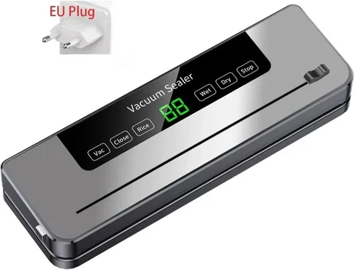 Vista 2 de Food Vacuum Sealer Machine Wet Dry With UV Kitchen Storage Sealing Machine Built-in Cutter Food Vacuum Packaging Machine(EU 30Pcs)