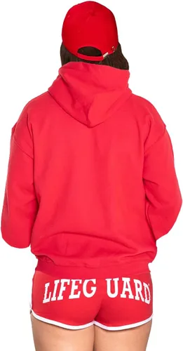Vista 5 de LIFEGUARD Paquete de disfraz de Halloween con licencia oficial para mujer, paquete de sombrero, pantalones cortos con capucha y riñonera