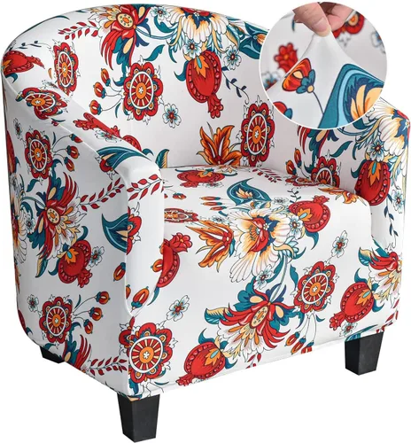Vista 16 de Funda elástica para silla de club, funda para silla de bañera, funda para sillón, funda de sofá, protector de muebles para sala de estar (color #10)