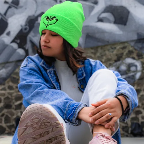 Vista 4 de Gorro de Navidad verde de Navidad, gorro cálido y holgado, suave para invierno, divertido gorro de Navidad para hombres y mujeres