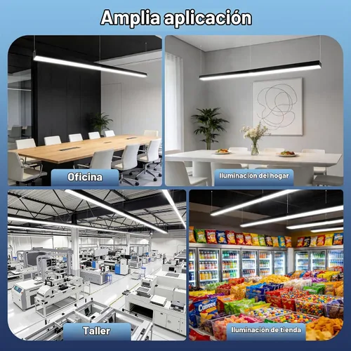 Vista 8 de hykolity Luz LED de canal lineal suspendida arquitectónica de 4 pies enlazable, 23/32/40W 3000K/4000K/5000K CCT seleccionable, accesorio