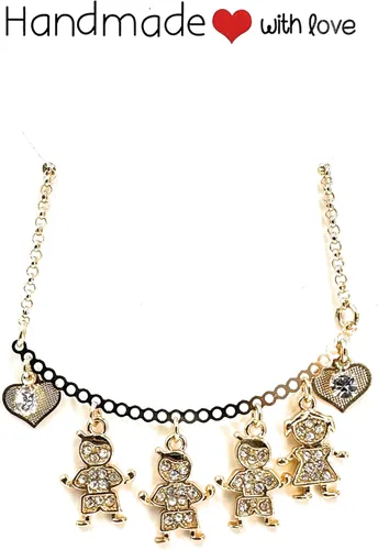 Vista 23 de SIFRIMANIA Personalized Children's Charm Choker Necklace, Boys or Girls Customizable Pendants, Growing Family Jewelry for Women