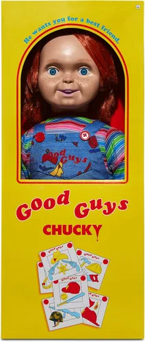 Vista 8 de Spirit Halloween Muñeca Chucky Good Guys de 24 pulgadas, multicolor