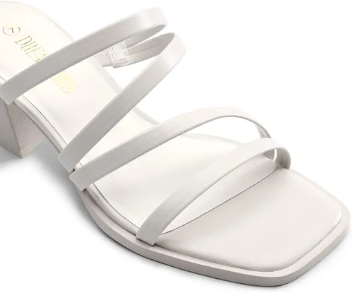 Vista 5 de DREAM PAIRS - Sandalias con correas para mujer, con punta abierta, tacón bajo y grueso