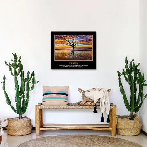 Vista 3 de KREATIVE ARTS Lienzo decorativo para pared con citas de viaje de Droms, impresiones inspiradoras, carteles de trabajo motivacionales para el aula