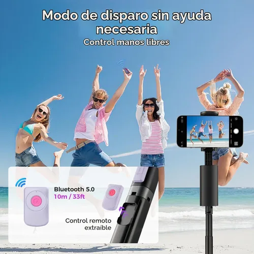 Vista 5 de Funme Trípode de seguimiento facial automático para iPhone, trípode de 59 pulgadas con control remoto, rotación de 360 grados que sigue tu