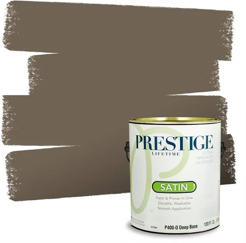 Vista 43 de PRESTIGE Pinturas Pintura Exterior e Imprimación en Uno, 1 Galón, Mate, Combinación Comparable de Sherwin Williams* Black Magic* SW6991-PCM