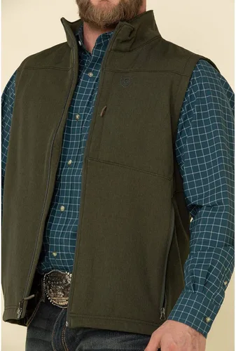 Vista 4 de ARIAT Chaleco de Softshell Vernon 20 para hombre color verde talla S Verde