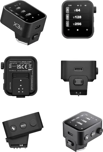Vista 8 de Godox X3-S Disparador de flash inalámbrico 2.4G TTL HSS para Sony OLED touchscreen, built-in battery with quick charge, Bluetooth app control, 16
