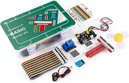 Vista 6 de LAFVIN Kit básico de arranque para Raspberry Pi Junta de desarrollo Breadboard LCD1602 Módulo Python C Java Scratch Starter Kit