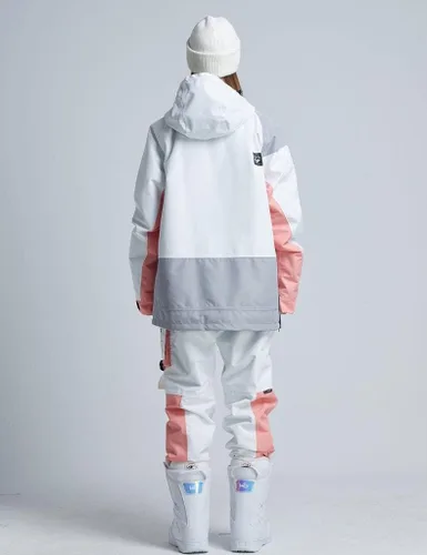 Vista 55 de RIUIYELE Traje de esquí para mujer, chaqueta y pantalones de snowboard para deportes al aire libre, traje de nieve con aislamiento impermeable