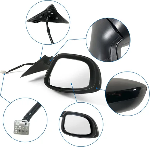 Vista 2 de Espejo de puerta lateral izquierdo para Honda Accord LX, Sport 2018-2022 丨 Eléctrico 丨 Sin calefacción, sin señal de giro, compatible con pintura