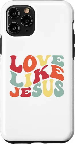 Vista 28 de Funda bíblica cristiana para iPhone 12 Pro Max Love Like Jesus