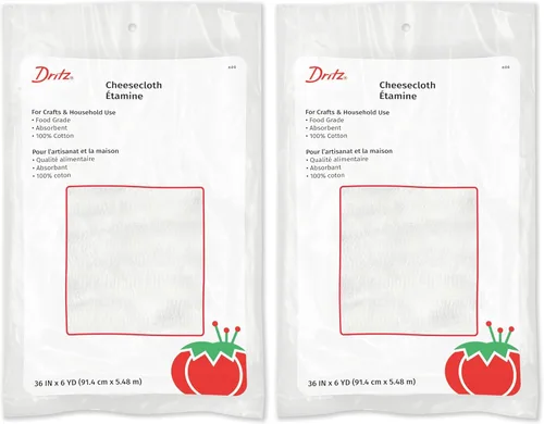 Vista 7 de Dritz Estopilla de algodón de grado alimenticio para manualidades y uso doméstico, 36 pulgadas x 6 yardas, sin blanquear