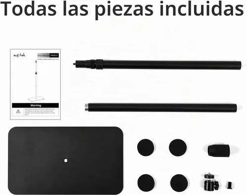 Vista 8 de suptek Soporte para proyector giratorio de 360°, altura ajustable de 36.6-48.8 pulgadas, soporte de montaje para mini proyector, compatible con Negro