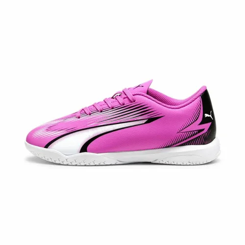 Vista 2 de Zapatillas de Fútbol Sala para Niños Puma Ultra Play Blanco Rosa oscuro Infantil Unisex