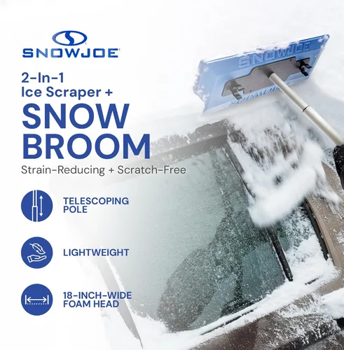 Vista 13 de Snow Joe - SJBLZD Escoba para nieve con removedor de hielo, Negro, Negro