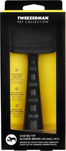 Vista 14 de Tweezerman Slicker Brush - Cepillo de aseo para mascotas con cerdas recubiertas