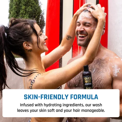 Vista 5 de Derm Dude Gel de baño 3 en 1, champú y acondicionador para hombres Gel de ducha hidratante diario con aloe vera y vitamina E Todo