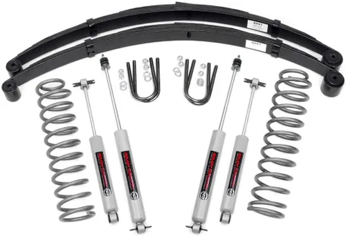 Vista 9 de Rough Country Kit de elevación de 3 pulgadas para Jeep Cherokee XJ 2WD/4WD 1984-2001 - 67040