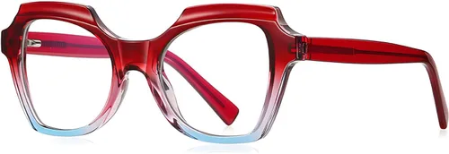 Vista 8 de Gafas Cuadradas Luz Azul Rosaneve B6 Lente de luz azul/marco verde