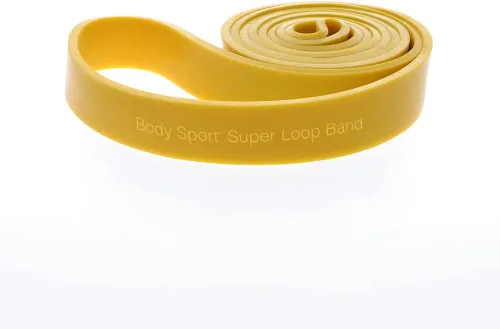 Vista 8 de Body Sport Super Loop Band de 41 pulgadas, látex, tabla de ejercicios incluida, bandas para entrenar - Banda de ejercicio