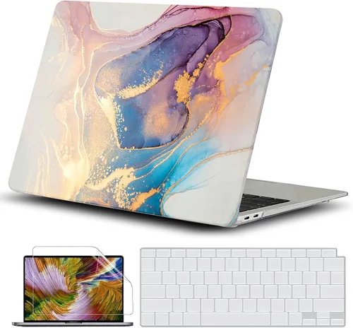 Vista 18 de GVTECH Funda para MacBook Air de 13 pulgadas (2010-2017) A1369 A1466 carcasa rígida de plástico, carcasa negra