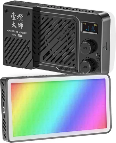 Vista 10 de ULANZI Luz de video portátil bicolor de 40 W, luz de cámara LED recargable de 5000 mAh, batería, 8 modos de escena, 2700-6500K Mini iluminación