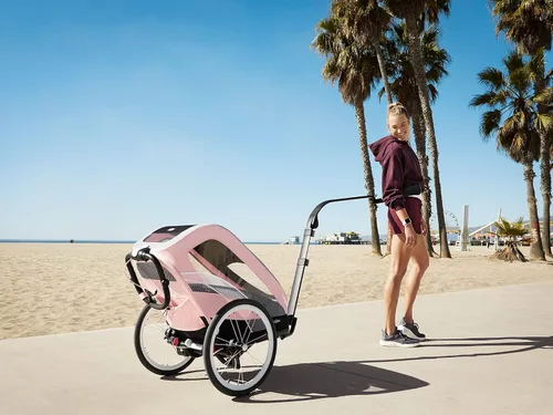 Vista 20 de CYBEX ZENO - Remolque multideportivo 4 en 1, plegado compacto, suspensión de conducción suave y neumáticos llenos de aire, remolque de bebé durante