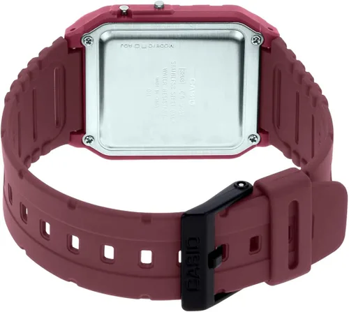 Vista 4 de Casio CA-53WF-4B Calculadora roja digital reloj para hombre original nuevo clásico CA-53 Blanco Digital
