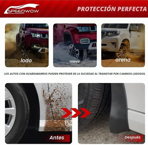 Vista 2 de SPEEDWOW 2015-2020 F150 - Protectores contra salpicaduras para neumáticos, sin necesidad de taladrar agujeros (juego de 4)