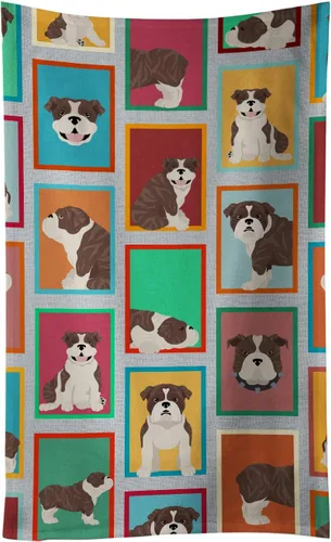 Vista 23 de Caroline's Treasures MLM1160KTWL - Lots of Red Siberian Husky - Toalla de cocina para invitados, toalla de baño decorativa para cara, té, paño