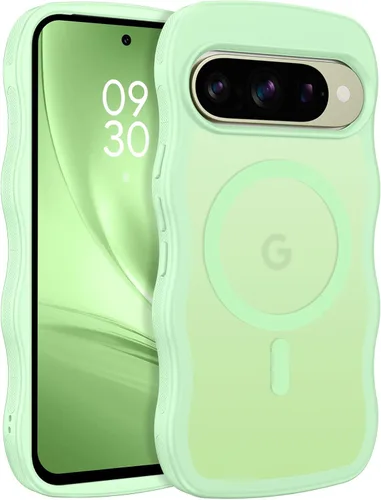 Vista 42 de BENTOBEN Funda magnética para Google Pixel 10, bonita funda rizada ondulada Pixel10 [compatible con MagSafe], antideslizante, a prueba de golpes