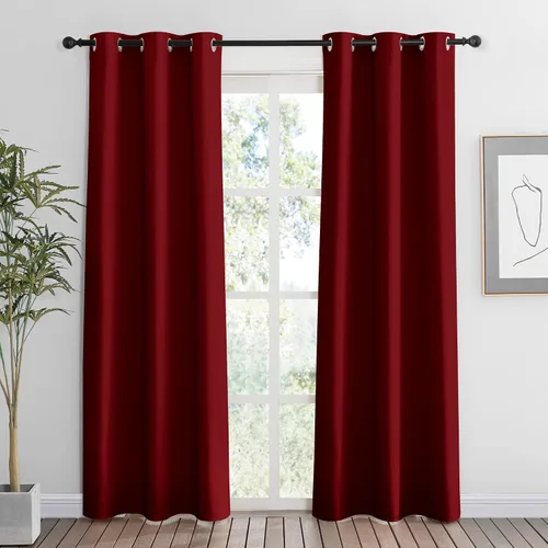 Vista 78 de RYB HOME - Cortinas para armario de 36 pulgadas, cortinas para oscurecer la habitación con ojales resistentes a la oxidación, cortinas de Aqua