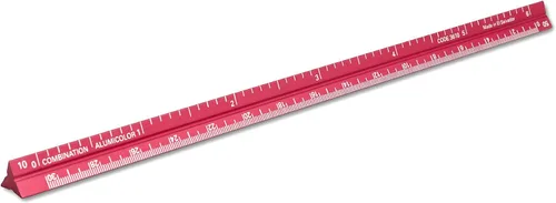Vista 14 de Alumicolor Regla Métrica de Bolsillo para Arquitecto de Aluminio, 15CM, Negro
