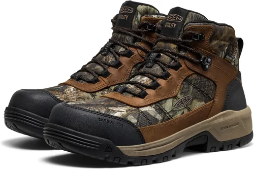 Vista 4 de KEEN Utility Botas de trabajo impermeables de 90 grados con punta compuesta para hombre Skokie Hiker Style Mid Height