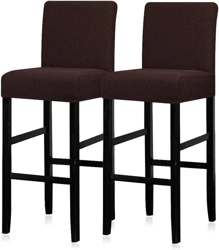 Vista 22 de Lellen - Fundas para taburete de bar de jacquard, fundas para silla de taburete de bar, fundas para silla de bar, fundas para taburete de bar