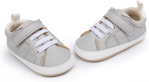 Vista 7 de GAISUMMI Zapatos deportivos unisex para bebés y niñas, de piel sintética, con suela antideslizante de goma