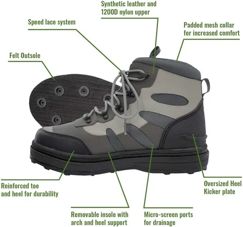 Vista 2 de FROGG TOGGS Mens Pilot Ii Wading Boot Available in Felt Or Cleated Footwear