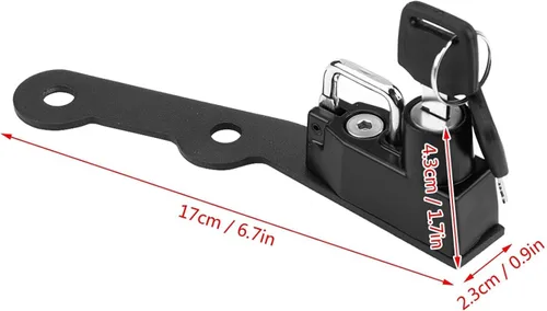 Vista 2 de Acouto Cerradura de casco de aleación de aluminio para casco de motocicleta, gancho de montaje de cerradura para MT-09 FZ-09 FJ-09 2014-2017