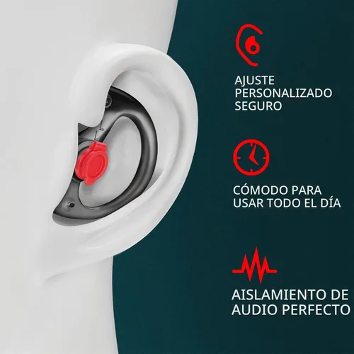 Vista 4 de Zeadio Auricular de triple brida, cómodo tapón de silicona para oído para oídos, negro, mediano, par de 4